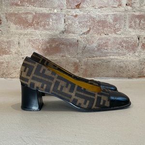 Vintage Fendi Zucca Monogram Heels
